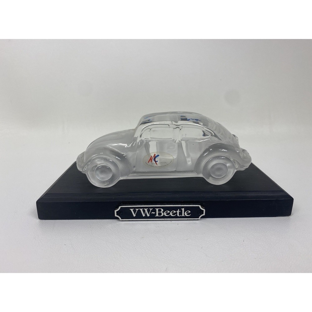 VW Beetle Magic Cristal 24% Lead Crystal Nachtmann West Germany With Base Glass